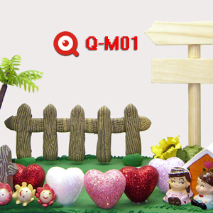 Q-M01-公園(愛小屋)場景+壓克力盒 